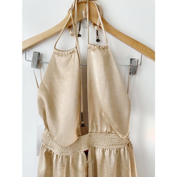 Free People Look Into the Sun Maxi Dress Gold XS NWT - Picture 4 of 8